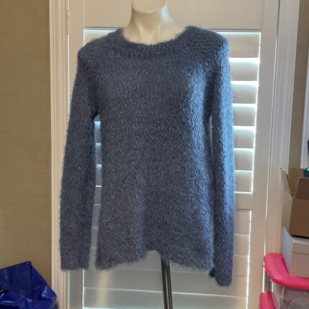 LC Lauren Conrad Fuzzy Blue Sweater
